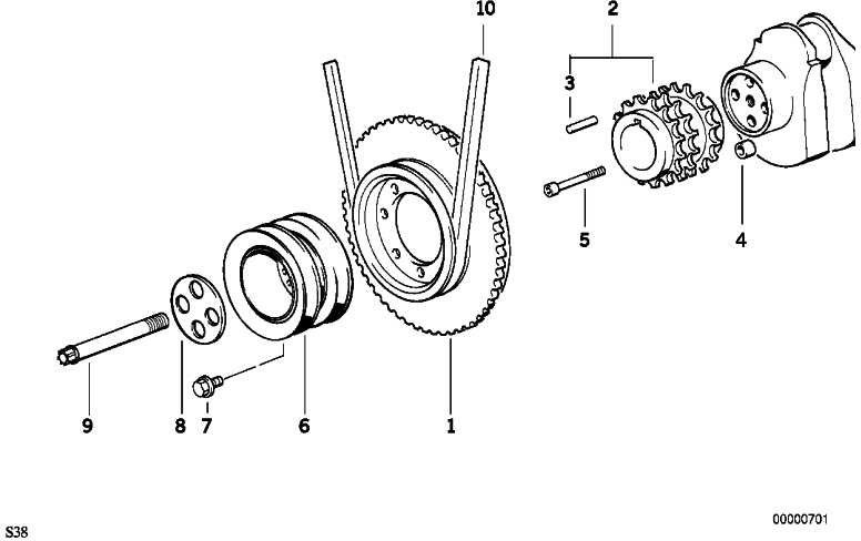 BMW純正ISAネジM6x50 3シリーズ6シリーズZ3 Z4（07129905539）| 07129905539