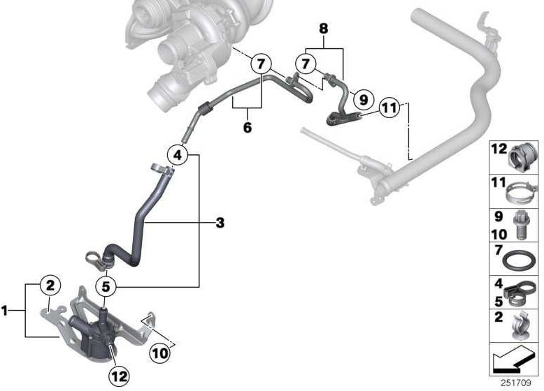 BMW純正ASAスクリューM6x16 Znniv SI 1シリーズ4シリーズ5シリーズ7シリーズX3 X5 X6（07129905905）| 07129905905