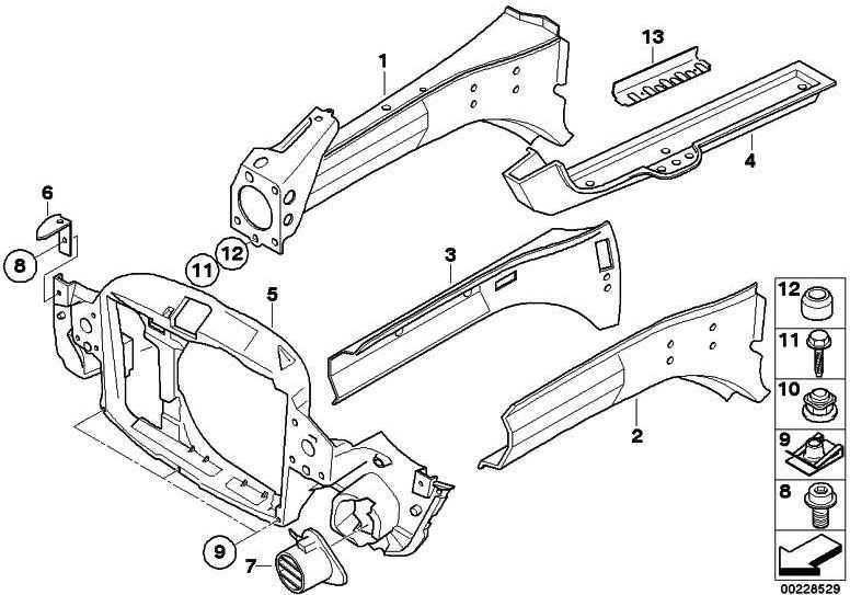 BMW純正6つの癌とペインM6x17 mini（07130536434）| 07130536434