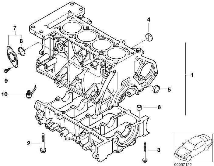 BMW純正6つの癌とペインM6x16 mini（07137829909）| 07137829909