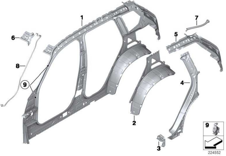 BMW本物の挿入ケーブル - マウント3シリーズx3 x4（07146958185）| 07146958185
