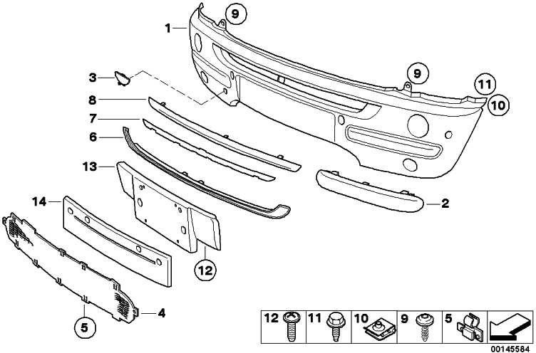 BMW純正ネジM6x25ミニ（07146986089）| 07146986089
