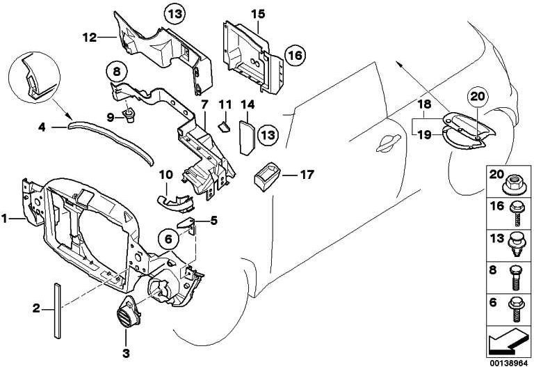 BMW純正6つの癌とペインM8x21（07146986090）| 07146986090
