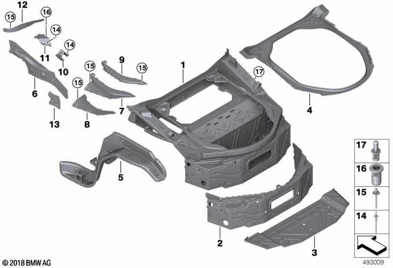 BMW純正ブラインドリベットマザーフラットヘッドM6（07147207000）| 07147207000