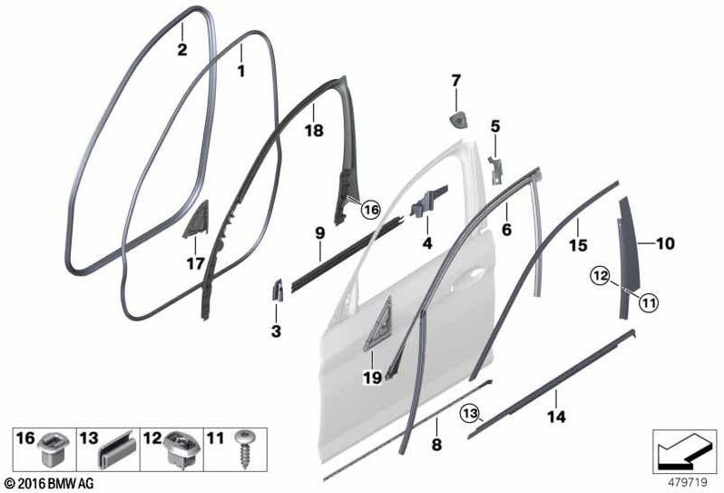 BMW本物のシリンダーネジl = 16 mm（07147442844）| 07147442844