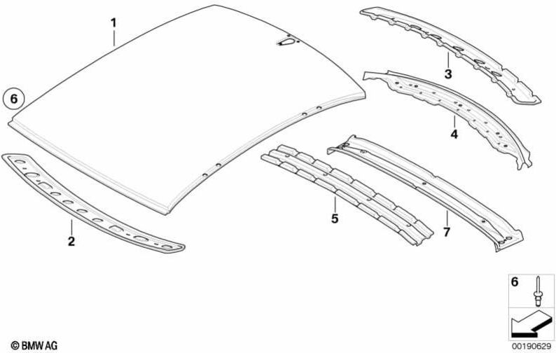 T-Bolzen 2.4x8.5mmのBMW純正修理レンタル（07148497788）| 07148497788