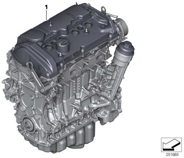 BMW本物のエンジンN13B16A 1シリーズ（11002298069）| 11002298069