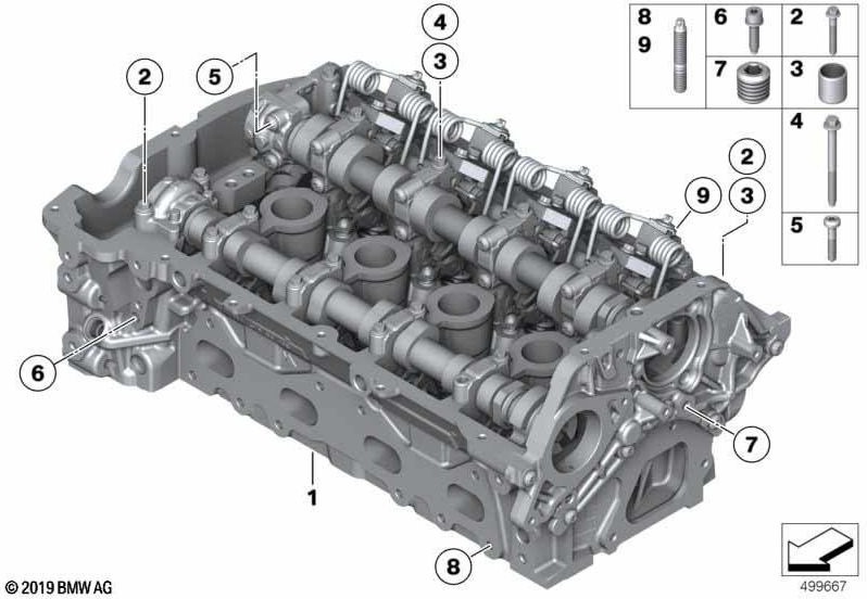 バルブドライブ付きBMW本物のシリンダーヘッド（11122470431）| 11122470431