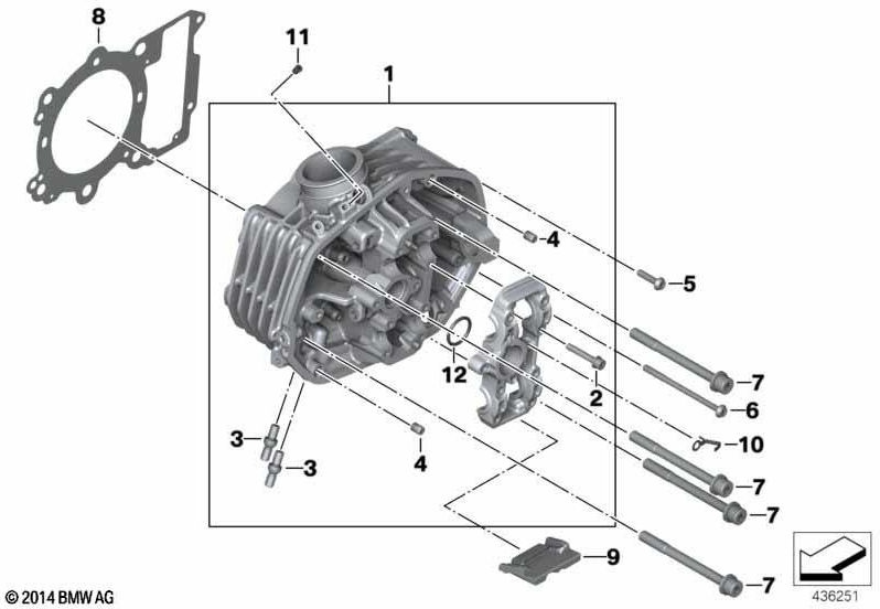 BMW左黒の本物のシリンダーヘッド（11128394925）| 11128394925