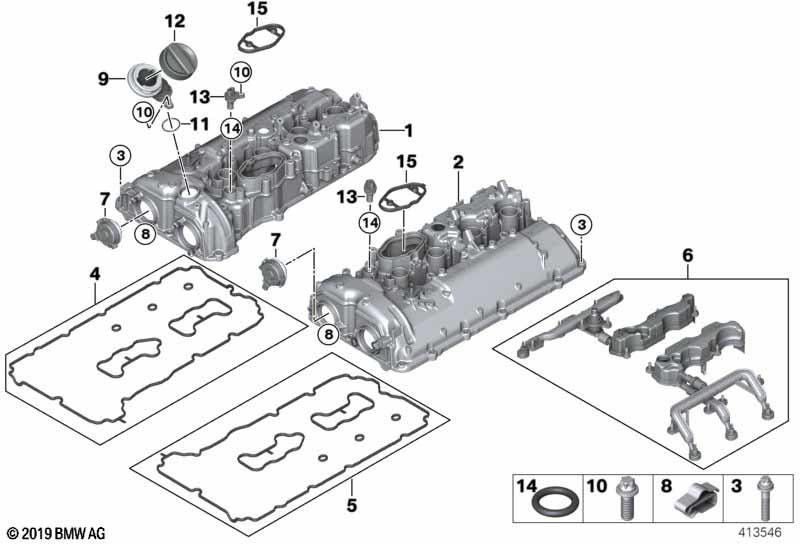 BMW本物のシリンダーヘッドフードシル。 5-8（11128601707）| 11128601707