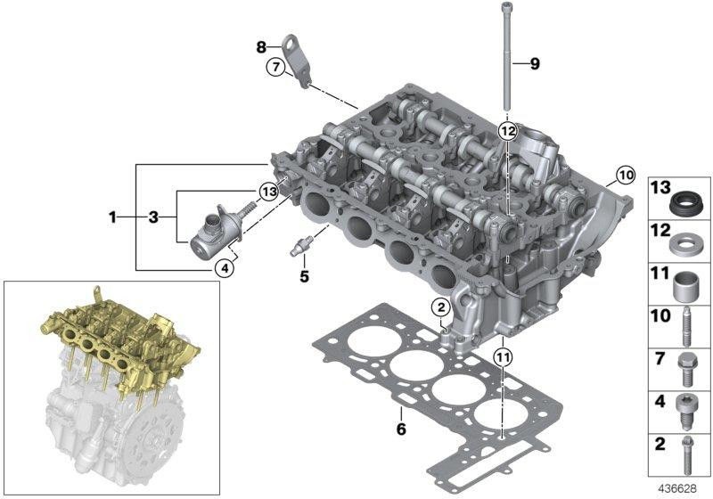 BMW本物のシリンダーヘッドガスケットアスベスト-Free 0.70mm（11128627107）| 11128627107