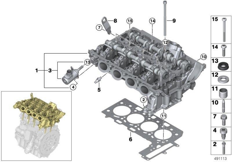 BMW本物のシリンダーヘッドガスケットアスベスト-Free 0.70mm（11128654272）| 11128654272