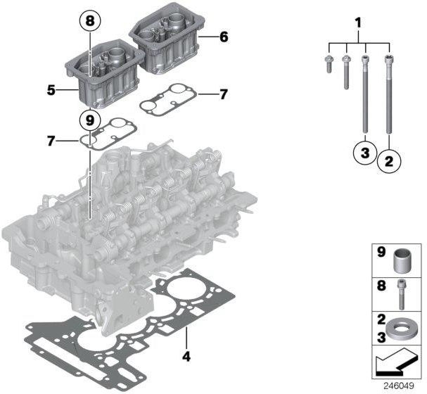 BMW本物のシリンダーヘッドガスケットアスベスト-Free 0.70mm（11128676519）| 11128676519