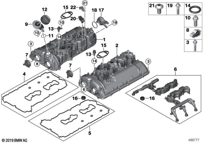 BMW本物のシリンダーヘッドフードシル。 1-4（11128699190）| 11128699190