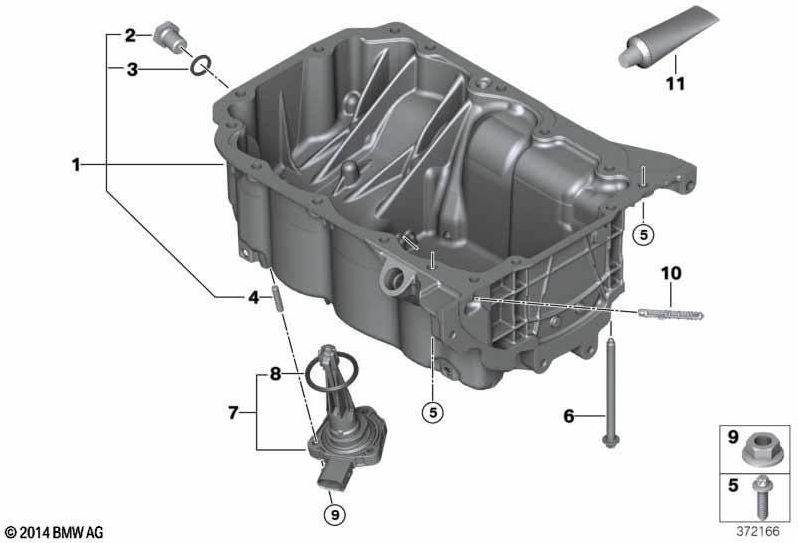 BMW本物のオイルパン（11138580110）| 11138580110