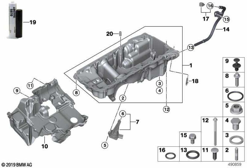 BMW純正オイルパン（11138580127）| 11138580127