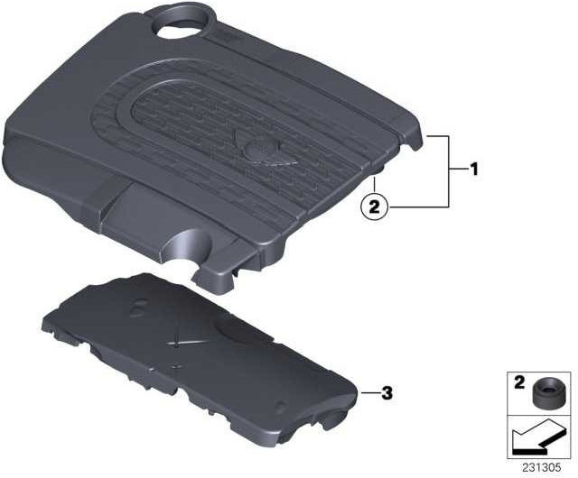 BMW本物のカバーアコースティックミニ（11147811920）| 11147811920