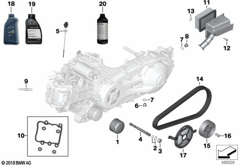 BMW本物のエアフィルターCVT（11148404339）| 11148404339