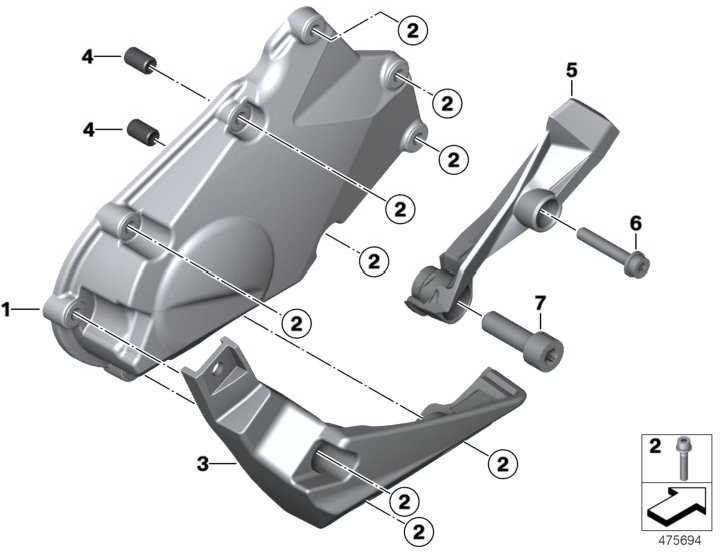 BMW本物の運動保護K48（11148562427）| 11148562427