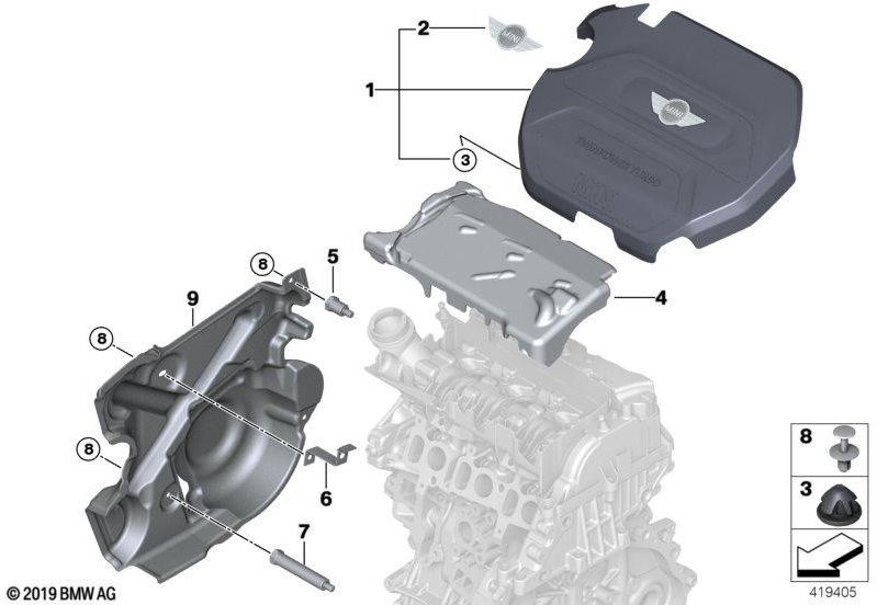 BMW純正距離ネジM8x12/ l = 23mm（11148580376）| 11148580376