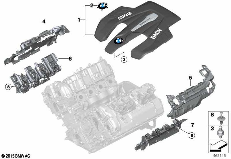 BMW本物のモーターカバーMパフォーマンス（11148679177）| 11148679177