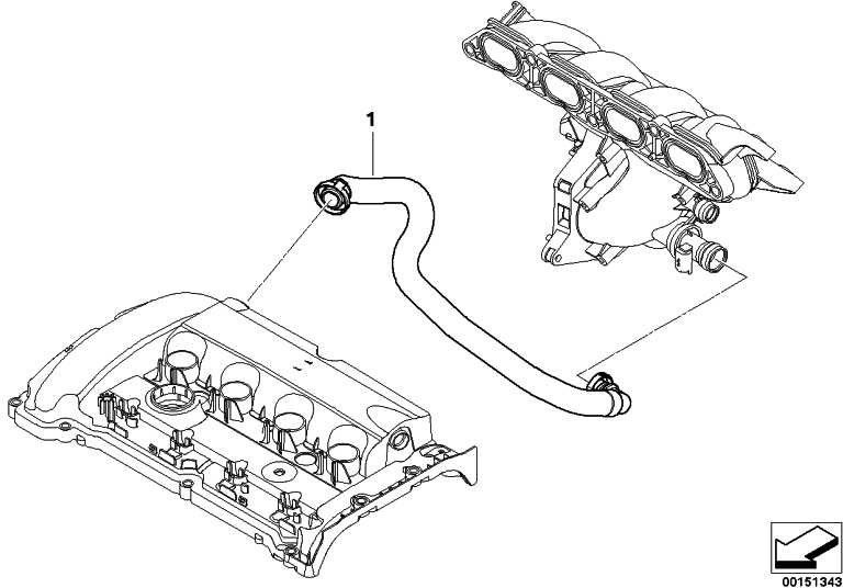 BMW純正換気ホースミニ（11157612996）| 11157612996