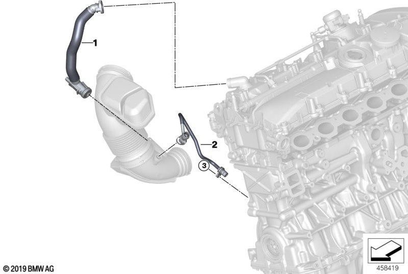 BMW本物の換気ライン（11157934559）| 11157934559