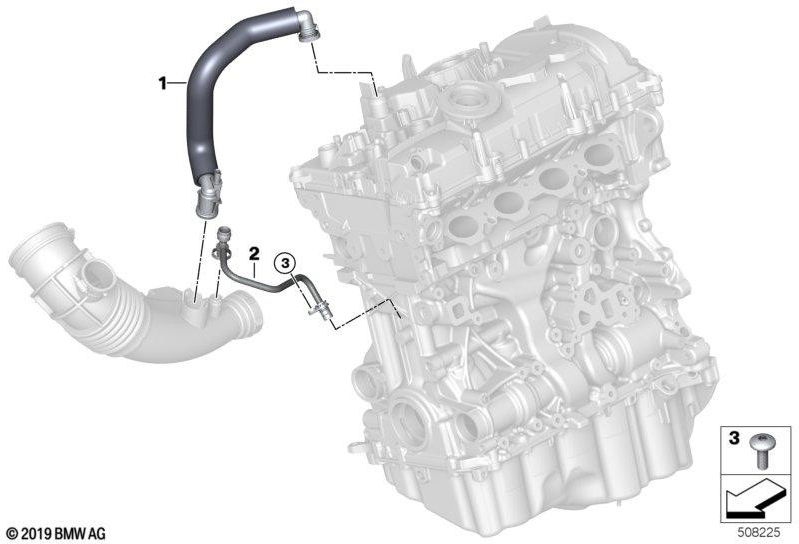 BMW本物の換気ライン（11158652442）| 11158652442