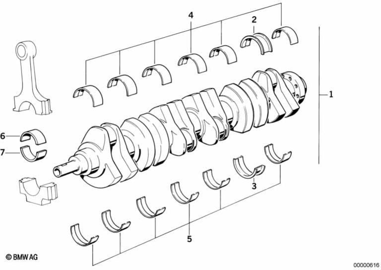 BMW倉庫なしの本物のクランクシャフト81 mm（11211267638）| 11211267638