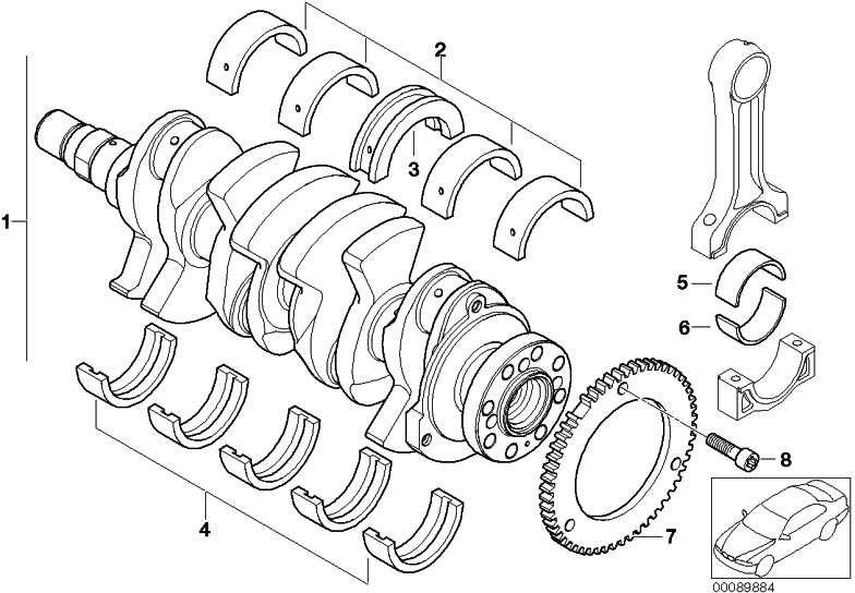 BMW本物のガイドストレージシェル47.75mm（+0.25）Mini（11217829949）| 11217829949