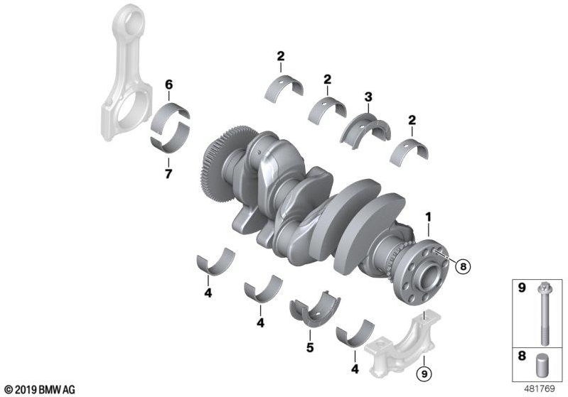BMW本物のクランクシャフト（11218671499）| 11218671499
