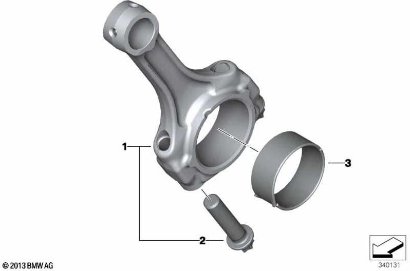 BMW本物のPleuelクラス3 3xge 323-326.9（11248536323）| 11248536323