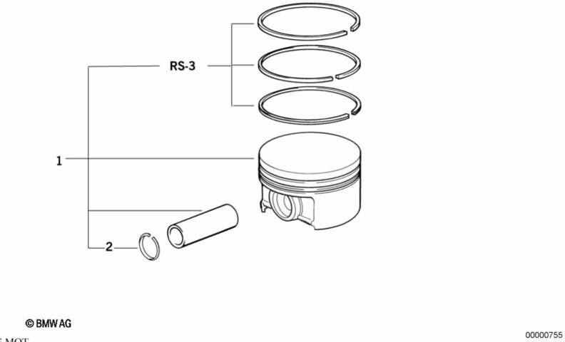 BMW純正セットピストン85.970mm（0）（11251404961）| 11251404961