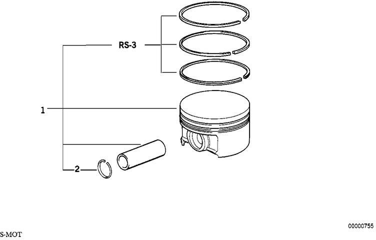 BMW本物のセットピストン86.565mm（+0.20）（11251405935）| 11251405935