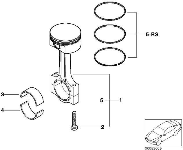 BMW本物の修理セットピストンリング（+0.25）mini（11257508558）| 11257508558