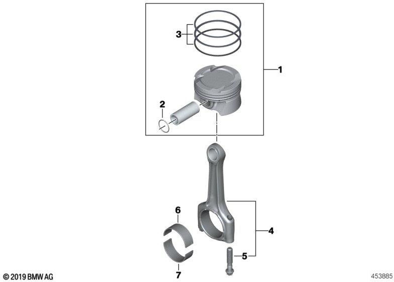 BMW純正ピストン84.00 mm（0）（11258598757）| 11258598757