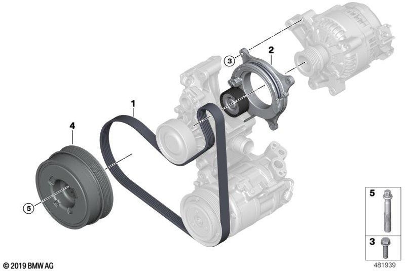 BMW本物のv -ribbedベルト（11288638716）| 11288638716