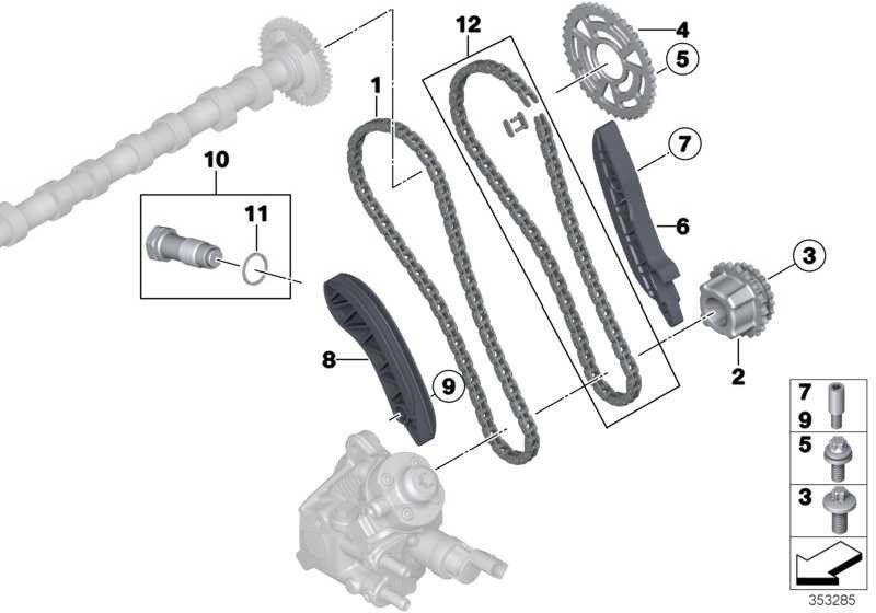 BMW純正担当者セットタックスチェーン1シリーズ4シリーズ5シリーズX1 X3 X5 MINI（11318590950）| 11318590950