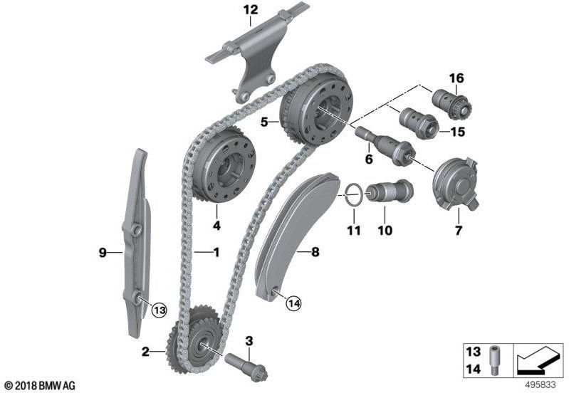 BMW本物のコントロールチェーン（11318648730）| 11318648730