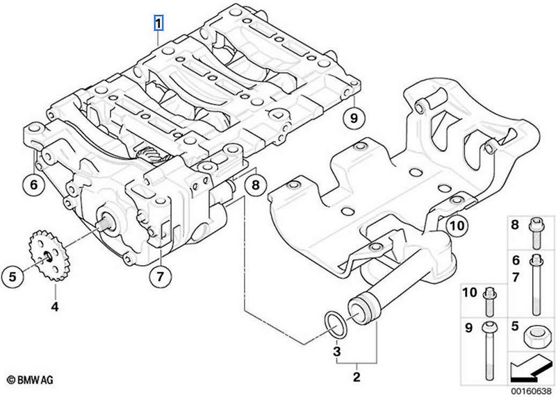 BMW純正オイルポンプ補償シャフトユニット（11415A19409）| 11415A19409