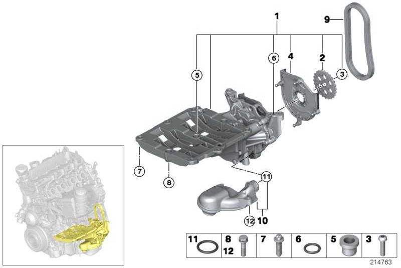 BMW Genoine O-Ring 22x3 1シリーズ4シリーズ5シリーズ7シリーズX1 X3 X5 X6 MINI（11417805370）| 11417805370