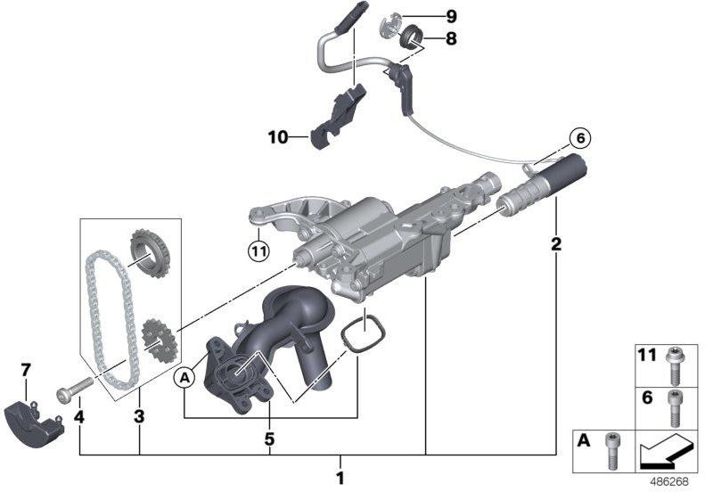 BMW本物のセットチェーンドライブ（11418482629）| 11418482629