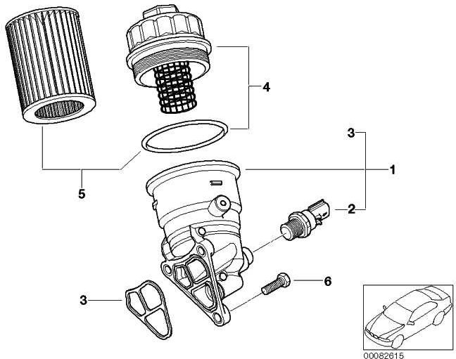 BMW純正セットオイルフィルター使用ミニ（11427512446）| 11427512446