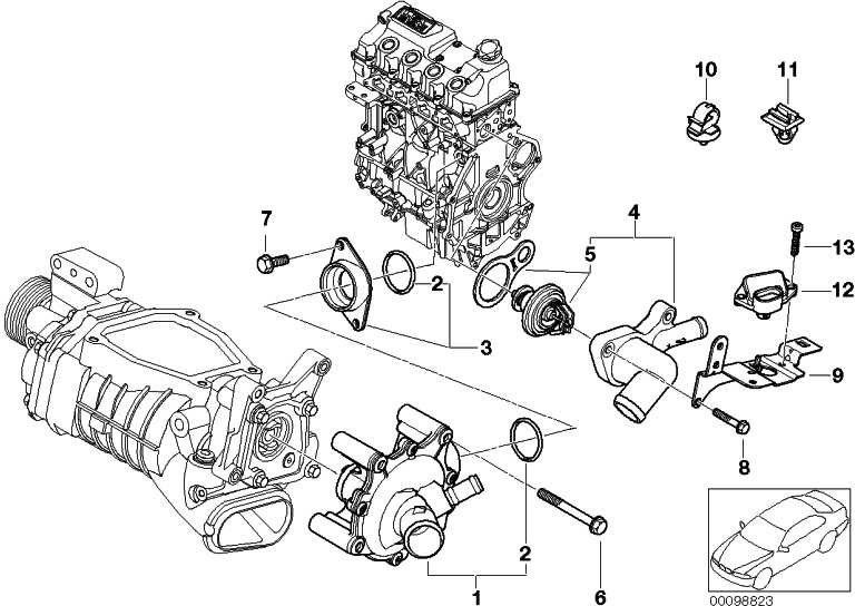 BMW純正クーラントポンプ機械的mini（11511490591）| 11511490591