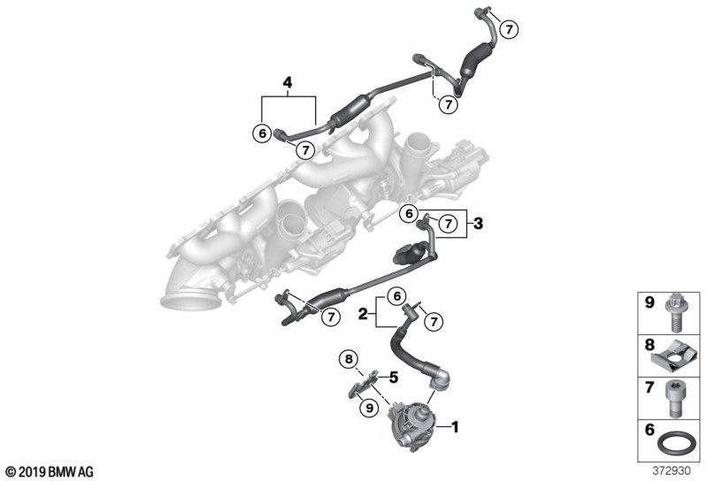 BMW純正ホルダークーラントポンプ電動（11517850567）| 11517850567