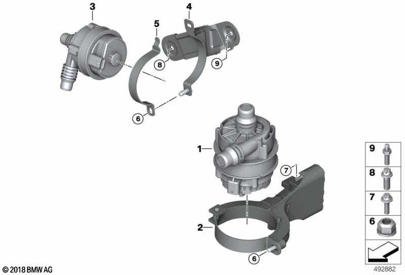 BMW純正ホルダー追加クーラントポンプ（11517935181）| 11517935181