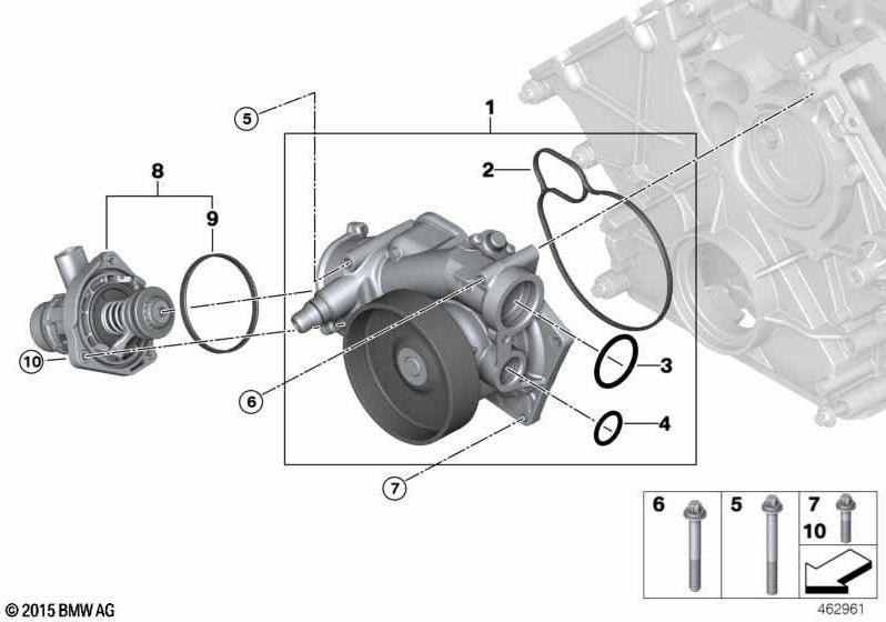 BMW本物のクーラントポンプ機械（11518074234）| 11518074234