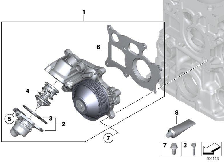 BMW純正クーラントポンプ（11518478476）| 11518478476