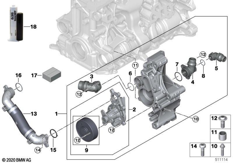 BMW純正クーラントポンプ（11518482250）| 11518482250