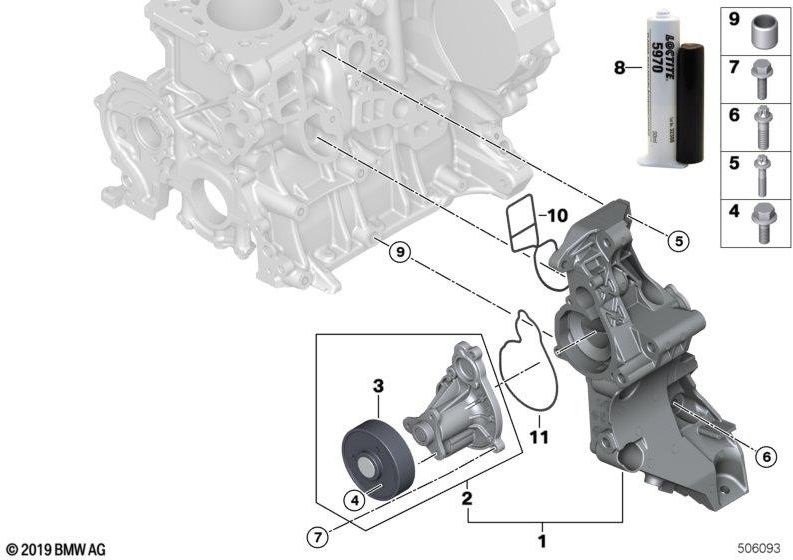 BMW本物のクーラントポンプ（11518631692）| 11518631692